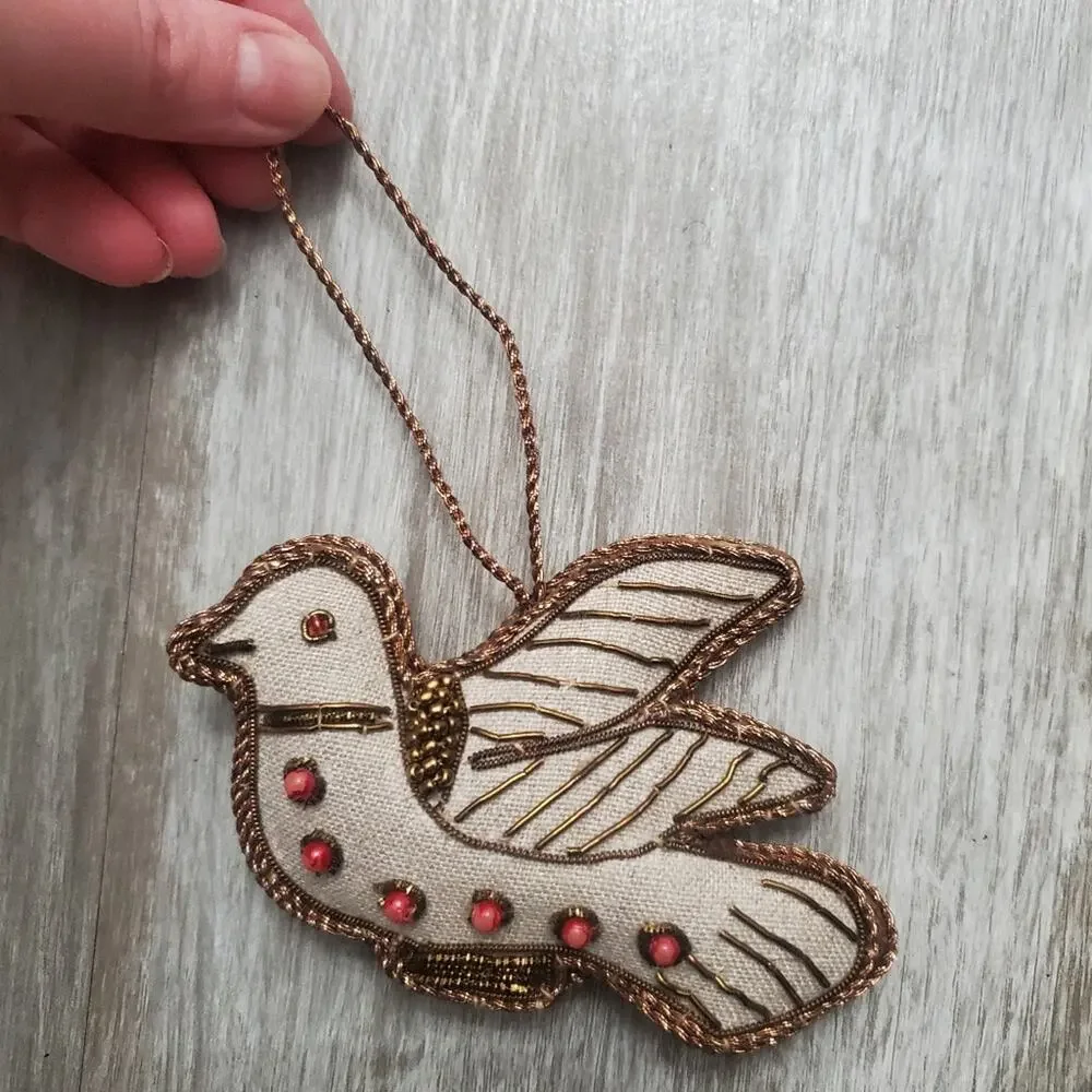 Vintage Bird Shaped Ornament
